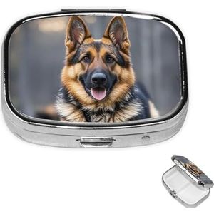 Pil Case Rechthoek 3 Compartiment Pillendoos Ronde Pil Organiseer Metalen Waterdichte Geneeskunde Organizer Doos voor Reizen Kleine Pillen Container Draagbaar voor Supplementen