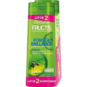 FRUCTIS - Shampoing - Force et Brillance - Energise Cheveux Normaux - Lot de 2x250ml