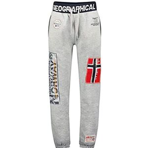 Geographical Norway Myer Heren Distribrands - bedrukte joggingbroek casual stijl - kwaliteit sportkleding comfortabel zacht - casual katoenen trainingspak voor heren, Licht_grijs, XXL