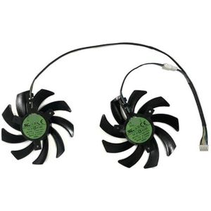 2 stuks T129215SH, T129215BU, dubbele VGA-ventilator, GPU-koeler, voor HP GTX1080 8G OEM, voor PowerColor RX5700 RX 6700 XT, voor grafische videokaarten(T129215SH)