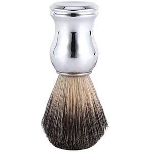 Scheerkwast - Imitatie-dassenhaar - Zilver - Gezichtsreinigingsgereedschap