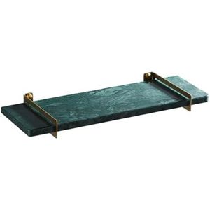 GODARM Moderne drijvende messing plank met marmeren voet: organizer voor de badkamer (A,50cm (20inch))