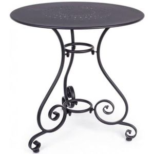 KONTE.DESIGN Tafel Etienne van staal, antraciet, Ø 70 cm