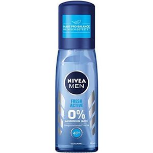 NIVEA MEN Fresh Active Deo-verstuiver in verpakking van 3 stuks (3 x 75 ml), deodorant zonder aluminium met waardevolle zeeextracten, deodorant met 48 uur bescherming, verzorgt de huid