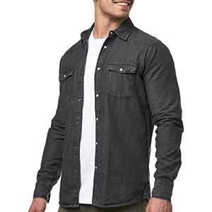 INDICODE JEANS - Overhemd - Zwart - Regular Fit - Lange Mouw
