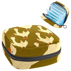 Opbergtas voor maandverband, menstruatiekit tas voor school, menstruatiecup zakje, maandverband organizer, cartoongans