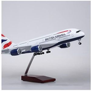 1 160 Schaal 50.5 Cm Voor Airbus A380 British Airways Gegoten Plastic Hars Vliegtuigen Model Speelgoed Collectible Ambachten
