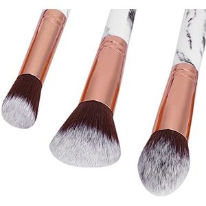 Set make-upborstels, make-upborstels voor gezichtsmake-up voor vrouwen(18 * 12 * 2cm-Black bristles)