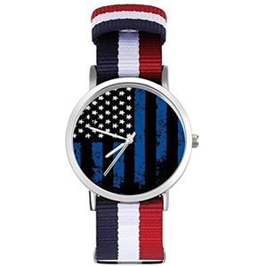 Retro USA Vlag Automatisch Horloge Voor Mannen Vrouwen Mode Quartz Horloge Armband Polshorloge voor Thuiskantoor