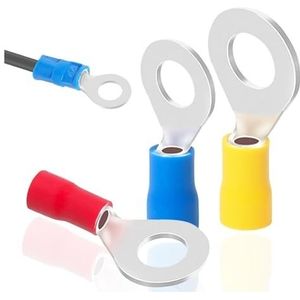 Elektrische connectors voor het bedrijf, Ringgeïsoleerde draadconnector, 50 stuks ringkrimpklemmen, elektrische draadconnectoren(RV1.25-5s-50PCS)
