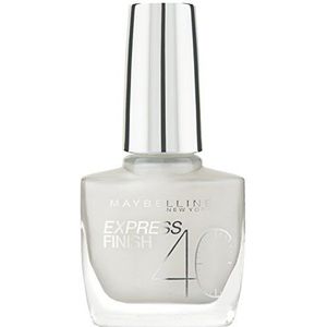 Maybelline Express Finish nagellak, nr. 60/15 wit Dream, droogt in slechts 40 seconden, schokbestendige film beschermt de verf tegen afbrokkelen, in ondoorzichtig sneeuwwit, 10 ml