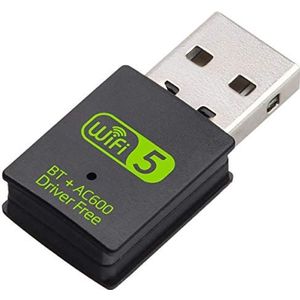 XVZ USB WiFi Bluetooth Dongle, 600Mbps dual band 2.4G/5G draadloze Wi-Fi adapter netwerkkaart voor laptop desktop Windows 10/8/8.1/7