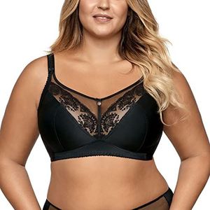 AVA 1691 Libi dames zachte beha volledige cups zonder beugel V-hals, zwart (1), 75J