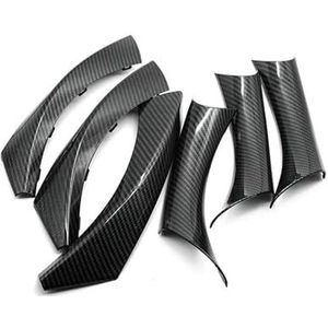 6 Stks Auto Styling Interieur Deurklink Panel Cover Voor B&MW 3 Serie E90 E91 316 318 320 325 328i 330 335 2005-2012(LHD Black-a)