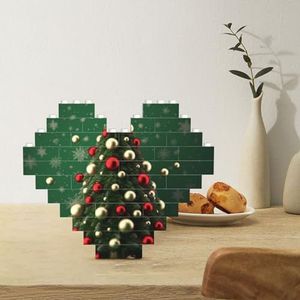 Bouwsteenpuzzel hartvormige bouwstenen ronde bal kerstboom puzzels blokpuzzel voor volwassenen 3D micro bouwstenen voor huisdecoratie stenen set