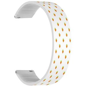 RYANUKA Solo Loop Strap compatibel met Amazfit GTS 4 / GTS 4 Mini / GTS 3 / GTS 2 / GTS 2e / GTS 2 mini / GTS (Carrot Illustrat) Quick-Release 22 mm rekbare siliconen band band accessoire, Siliconen,