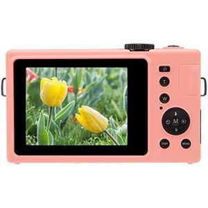 4K Digitale Camera, 56MP Gezichtsdetectie Waterdichte 4x Zoom Vlogcamera voor Beginnende Volwassenen Outdoor Travel (Roze)