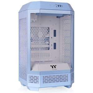 Thermaltake Tower 250 Hortensia Blue Mini-ITX Mini Tower; 2x120mm CT-ventilatoren inbegrepen; 360mm Radiatorondersteuning; 360mm GPU-opruiming; Dubbele kamer; CA-1Z9-00SFWN-00