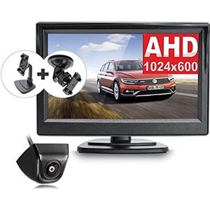 GPS-autonavigatiesysteem, HD AHD 1920 * 1080P 5 Inch Car Parking Monitor met Fisheye Lens Starlight Night Vision Achteraanzicht Reverse Backup Camera Voor auto, vrachtwagen, camper(Monitor with Camera