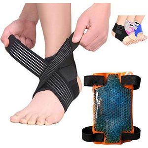 BodyMoves Kid's Ankle Brace Support Plus Hot and Cold Ice Pack (sportief zwart, klein voor kleine kinderen (US 12-3))