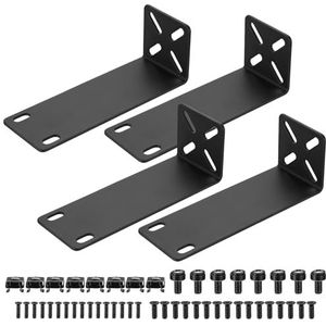 19 inch rack mount kit, rack mount kit, verstelbaar rack mount oor van 14 tot 30 mm naar 19 inch switch, compatibel met Netgear TRENDnet Cisco D-Link HP, 7,9 inch tot 19 inch (143 mm)