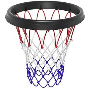 Basketbalnet vervanging voor alle weersomstandigheden, draagbaar basketbalnet, vervanging van basketbalhoepel, afneembaar blauw, rood, wit, standaard, basketbalhoepelnet, voor basketbaldoel en