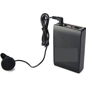 Voice Enhancer-apparaat, Draadloze Microfoon Kraag Clip-on Portable Neck Mic met FM-zender Ontvanger Revers Clip Mic Microfoon for Leraar Meeting Snel opladen en lange levensduur van de batterij