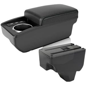 Armsteunvak Armsteunbox Voor Peugeot 208 2019 2020 2021 2022 2023 2024 Auto Opbergbox Modificatieonderdelen Interieuraccessoires Met Bekerhouder Opbergvak middenconsole(B2 Black line 6 usb)