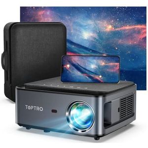 Beamer Full HD 5G WiFi Bluetooth, 25.000 LM 1080P video beamer 4P/4D trapeziumcorrectie 300 inch display led home cinema beamer - compatibel met Fire Stick, Xbox, smartphone-projector met draagtas