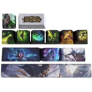 LOL toetsenborddoppen PC Gaming Mechanische Keycap Numpad Enter Keycap Aangepaste Keycaps Laser Gegraveerd Laser Gegraveerd Met Elk Portret Passief en Vaardigheden Fit met Elk Mechanisch Toetsenbord