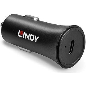 LINDY 1 poort USB type C autolader adapter met Power Delivery, 27W