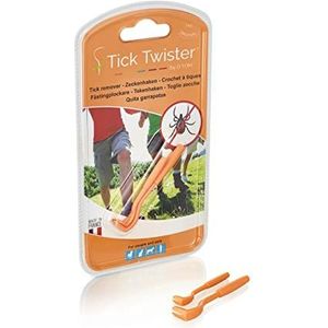 Tick Twister® Set van 2 oranje tekenverwijderaars voor honden, katten en mensen - eenvoudig, pijnloos tekenverwijderen - Originele tekenhaak - Made in France