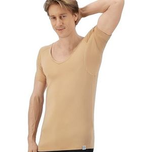 Fibershirts® Anti Zweet Shirt - T-shirt tegen zweetvlekken - Anti Zweet Onderhemd - Met ArmPads PRO & Zilver Behandeling - Heren - Diepe V-hals