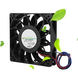 Tonysa SHLF1224KBE-36 DC 24V 1.14A ventilator, 120 mm behuizingsventilator, processorkoeler voor FFB1224EH met dubbel kogellager/sterke warmteafvoer voor extreme koeling/servergebruik