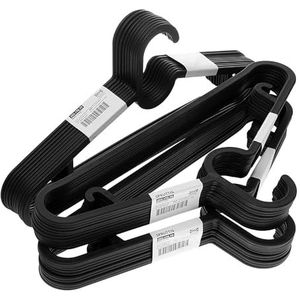 Ikea SPRUTTIG Lichtgewicht kleerhangers, zwart, kunststof, 39 centimeter - Set van 30