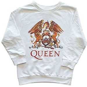 Queen - Klassieke wapentrui voor jongens/meisjes, Wit, 9-10 jaar