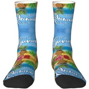 Zomer papegaai ananas vogels volwassen grappige 3d sokken crew sokken nieuwigheid sokken gag geschenken, zachte gezellige sokken., 2 Zwart-2, Eén Maat