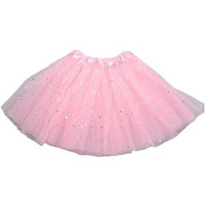 Tutu Rokken Kinderen Meisjes Glanzende Pailletten Ballet Rokken Elastische Mesh Tutu Jurk Vrouwen Tiener Tutu Rokken, Lichtroze, Eén maat