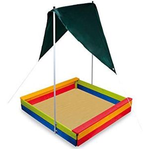 Small Foot Zandbak met zonnedak 117 x 117 x 205 cm