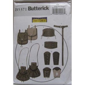 Butterick Making History Wrist Bracers Corset Belt & Pouch-XN (XLG-XXL-XXXL)