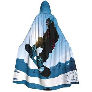 FRGMNT Snowboarden foto afdrukken Mannen Hooded Mantel, Volwassen Cosplay Mantel Kostuum, Cape Halloween Aankleden, Hooded Uniform