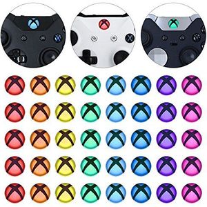 eXtremeRate Aangepaste Home Guide Knop LED Mod Stickers voor Xbox Series X/S, One Elite V1/V2, Een S/X, Standaard Controller - 40 stks in 8 Kleuren Met Gereedschap Set