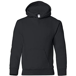 GILDAN Heavy Blend Childrens Unisex Hooded Sweatshirt Top/Hoodie (XL) (Black)