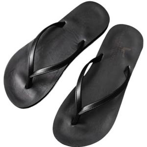 Doucheschoenen, Unisex zomerslippers - Lichtgewicht strandsandalen for mannen en vrouwen(Black,37 EU)