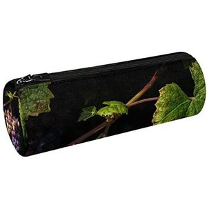 Zilveren 3D Sterren Patroon Met Rode Achtergrond Canvas Pen Etui Portemonnee Cosmetische Make-up Tas Voor Student Briefpapier School Kantoor Opslag, Multi#09, 20x6.3cm/7.9x2.5in, Potlood gevallen