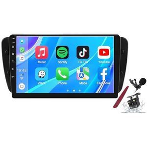 Android 14 Autoradio Stereo voor S-eat Lbiza(2009-2013) 9""Touchscreen Multimedia Speler met Draadloze Carplay GPS Navigatie FM RDS Bluetooth 5G-WiFi SWC DSP,M100s