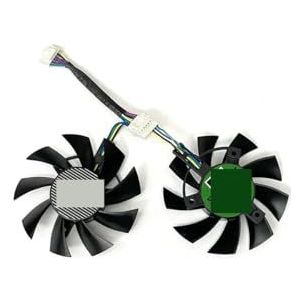 75MM FD8015U12D GTX 1660 koelventilator voor ASUS voor Ti RTX 2060 TUF OC grafische kaartventilator PLA08015S12HH T128015SU(Black 2-Fan T12)