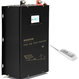 Omvormer 9000W Split-fase Zuivere Sinusomvormer Zonne-energie Accu 24V/36V/48V/96 DC Naar 110/220V 120/240V AC Omvormer Afstandsbediening(96V,120V 240V)