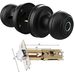 Slim slot Vingerafdruk Deurknop, Biometrisch Smart Lock met APP Afstandsbediening for Slaapkamer, Kantoor, Appartement, Hotel, Vestiaire(Matte Black)