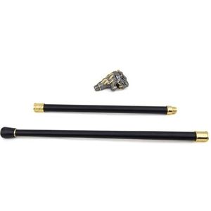 FHUILIJH Metalen creatieve herenstok, leeuwenkop handvat riet, traditionele hand lopen handriet,zwart,93cm